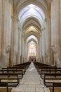 The central nave of the church of the Alcobaca monastery