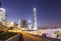 Central night scenes behind LegCo Complex Royalty Free Stock Photo