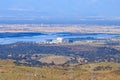 Central nuclear de Almaraz and Arrocampo Reservoir, Spain Royalty Free Stock Photo
