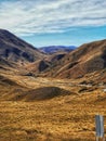 Central Otago mountains at Lindis Pass on the South Island of New Zealand