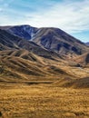 Central Otago mountains at Lindis Pass on the South Island of New Zealand