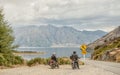 Lake Hawea and Crown Range Road in New Zealand