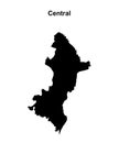 Central outline map Royalty Free Stock Photo