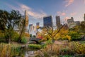 Central Park in autumn  in midtown Manhattan New York City Royalty Free Stock Photo