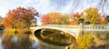 Central park autumn scene, New York Royalty Free Stock Photo