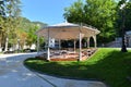 Pavilion in the Central Park in front of the old Casino from Baile Herculane, Romania. Royalty Free Stock Photo