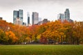 Central Park facing south, from the softball fields