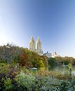 Central Park Fall Landscape in New York City Royalty Free Stock Photo