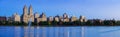 Central Park and the Jacqueline Kennedy Onassis Reservoir at dawn. Upper West Side, Manhattan, New York City Royalty Free Stock Photo