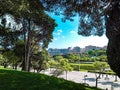 View from the park to the city of lisbon portugal