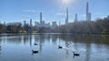 Central Park Manhattan skyline sea Hudson New York City U.S.A. America Royalty Free Stock Photo