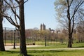 Central Park near Upper West Side with Two Tower San Remo luxury,   Manhattan Royalty Free Stock Photo