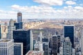 Central Park New York City aerial view from Rockefeller Center Royalty Free Stock Photo