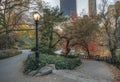 Central Park, New York City autumn scene Royalty Free Stock Photo