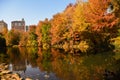 Central Park in New York city during autumn season. Royalty Free Stock Photo