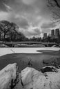 Central Park, New York City bow bridge Royalty Free Stock Photo