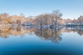 Central Park. New York. USA in winter covered with snow Royalty Free Stock Photo