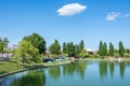 Pond of the city of Tres Cantos. Madrid. Spain