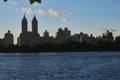 Central Park sea with a sunset