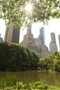 Central Park and skyscrapers in New York