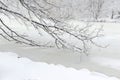 Central Park in the snow after snowstorm, New York City Royalty Free Stock Photo