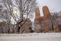 Central Park after the Snow Strom Linus Royalty Free Stock Photo