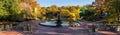 Central Park sunrise at Bethesda Fountain, Manhattan, New York City Royalty Free Stock Photo