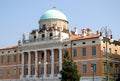 Central part of the facade of an important building in Trieste in Friuli Venezia Giulia (Italy) Royalty Free Stock Photo