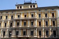 Central part of the facade of an important building in Trieste in Friuli Venezia Giulia (Italy) Royalty Free Stock Photo