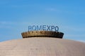 Central Pavilion - the Dome - Romexpo Exhibition Center, in Bucharest Royalty Free Stock Photo