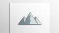 The central peak is the tallest flanked by two smaller ones. This Royalty Free Stock Photo