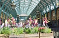 Central Piazza Convent Garden London with Flowers in Foreground