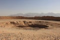 The central pit of the tower of silence at Yazd, Iran. Royalty Free Stock Photo