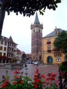 Central place of Obernai town - Alsace Royalty Free Stock Photo