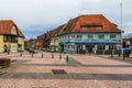 Central Place with typical Buildings and Roads of Lauterbourg, Wissembourg, Bas-Rhin, Grand Est, France Royalty Free Stock Photo