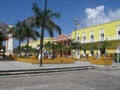 The central plaza in Cozumel Island