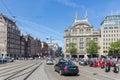 Central plaza of the Dutch capital city Amsterdam