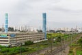 Central Plaza Shopping and Rails of Tamanduatei Train Station, Sao Paulo, Brazil