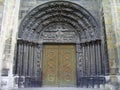 Saint Denis Basilica Details of the Central Cathedral Gate, Paris, France