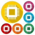 Central Processing Icon, Flat Icon of cpu