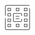 Central processing unit block diagram line icon Royalty Free Stock Photo