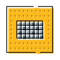 Central processing unit block icon concept Royalty Free Stock Photo