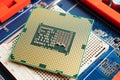 Central Processing Unit, CPU chip processor of computer mainboard, electronic technology Royalty Free Stock Photo