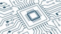 Central Processing Unit (CPU).jpg on Circuit Board, vector design Generative AI Royalty Free Stock Photo