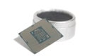 Central processing unit CPU processor microchip on the packaging box Royalty Free Stock Photo