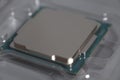 Central processing unit CPU processor microchip in the packaging box Royalty Free Stock Photo