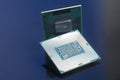 Central processing unit CPU processors microchip Royalty Free Stock Photo