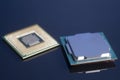 Central processing unit CPU processors microchip Royalty Free Stock Photo