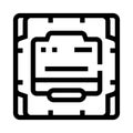 Central processing unit microchip icon showing technology and innovation Royalty Free Stock Photo