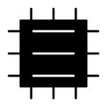 Central Processor Unit Icon. CPU Minimal Pictogram Royalty Free Stock Photo